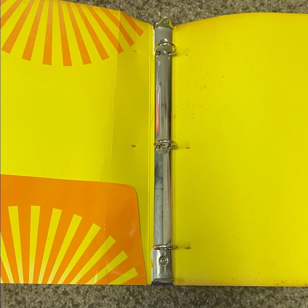 Vintage 1995 MTV Yellow and Purple Sales Planner Binder